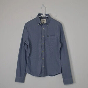 Abercrombie & Fitch Mens Muscle Button Down Shirt Sz M Checkered Preppy Work